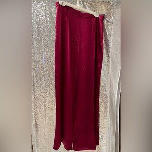 St. John Evening Magenta Satin Pants